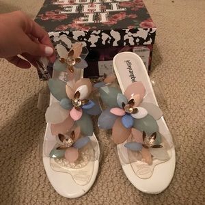 Jeffrey Campbell Viola Clear/Pastel Sandal!